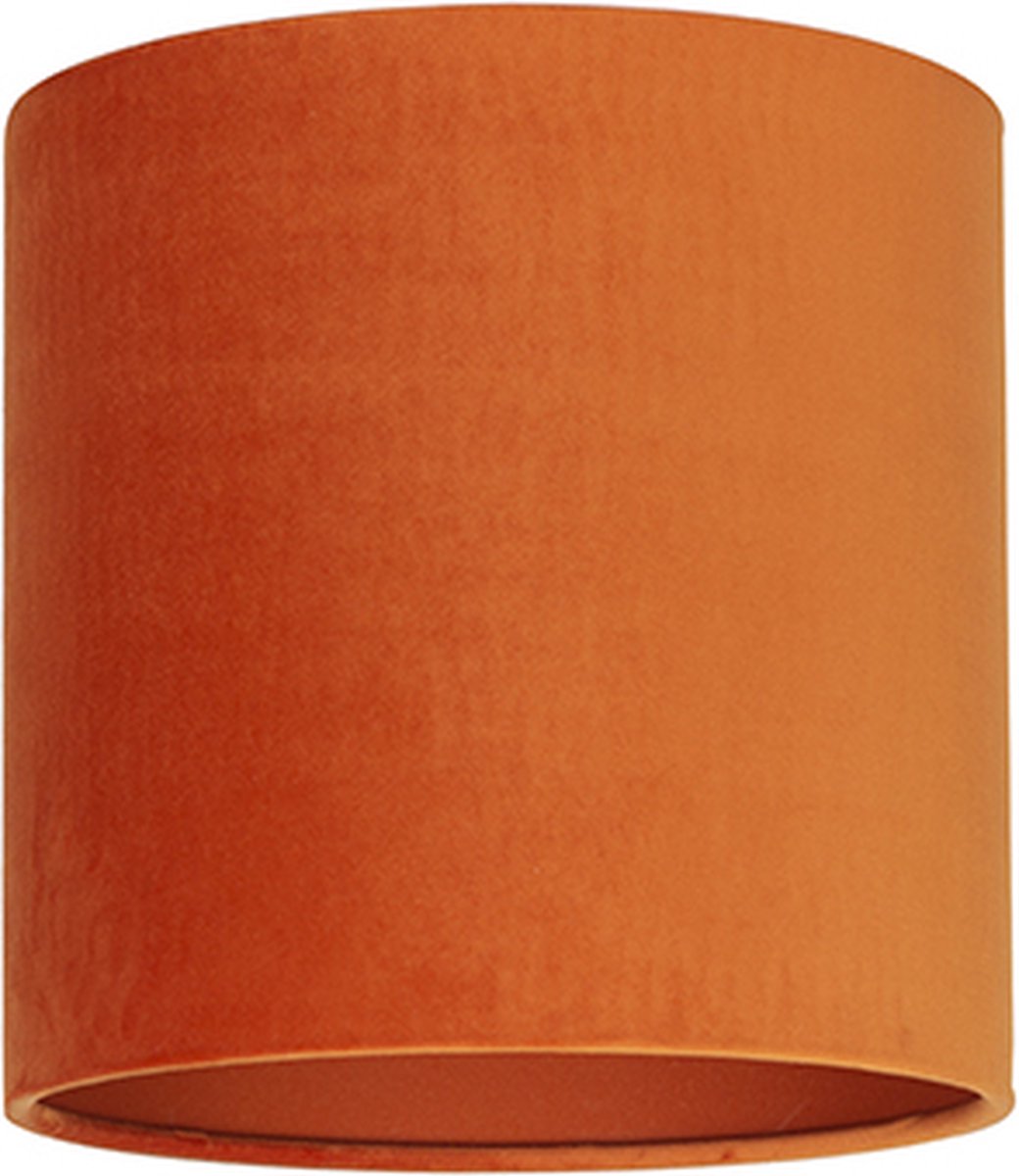 Uniqq Lampenkap velours / stof oranje transparant Ø 25 cm - 25 cm hoog