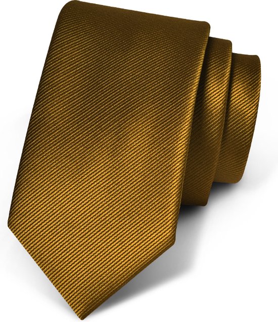 Premium Ties - Luxe Stropdas Heren - Polyester - Goud - Incl. Luxe Gift Box!