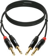 kwmobile Adaptateur 2x Jack 6.35mm - Câble Micro Jack vers audio 2 broches  - Jeu de