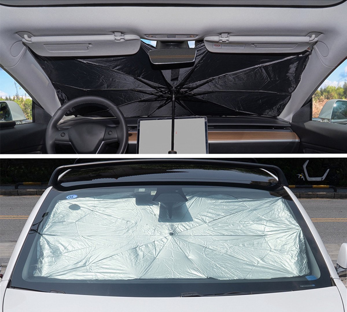 Auto Zonnescherm De Voorruit, Voor Opel Rocks-e 2022, Opvouwbare