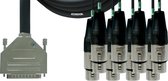 Cordial Intro Multicore D-Sub/XLRf 8-voudig, Rean stekker, 3,0m - Analoge multicore kabels