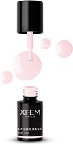 XFEM UV/LED Hybrid Gellak Base No.1 6ml. #Baby Pink - Roze - Glanzend - Top en/of basecoat