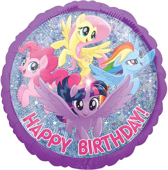 Helium Ballon Versturen My Little Pony ‘Happy-Birthday’ - Gevuld met Helium | Boombie© | Verstuurd in sierlijke doos! | Folie Ballon | Verjaardag | Kinderen | My Little Pony | Happy birthday