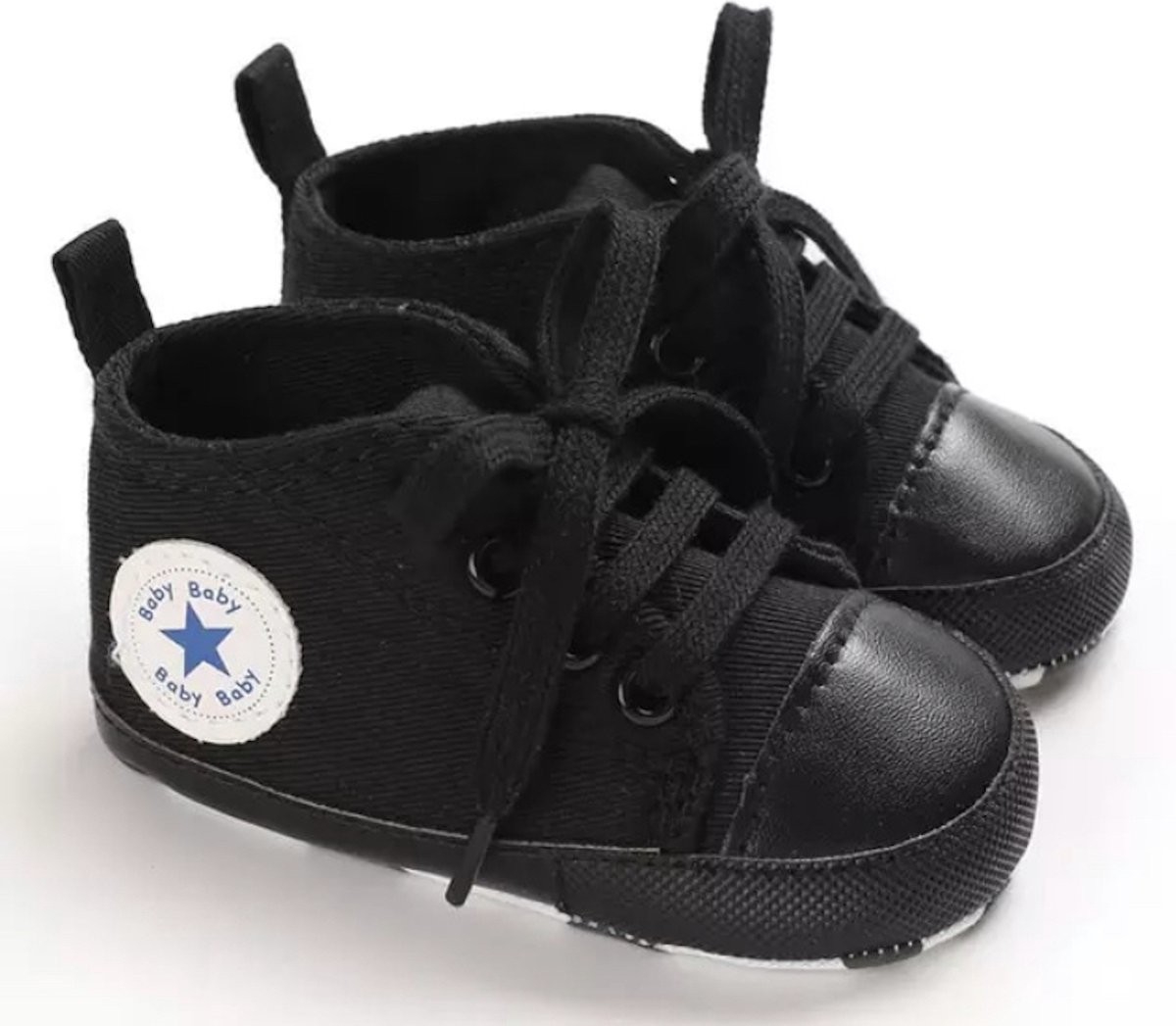 Baby-slofje.nl Stoere Baby Schoenen Babysneakers van Baby-Slofje Zwart ( 13 cm)