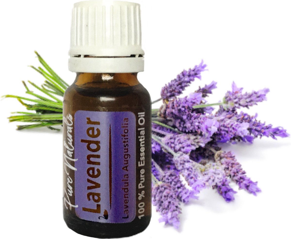 Goedkoopste Essentiële Olie Aromatherapie - Biologisch - Lavender (Lavendel) - Flesje 10ml - Pure Naturals