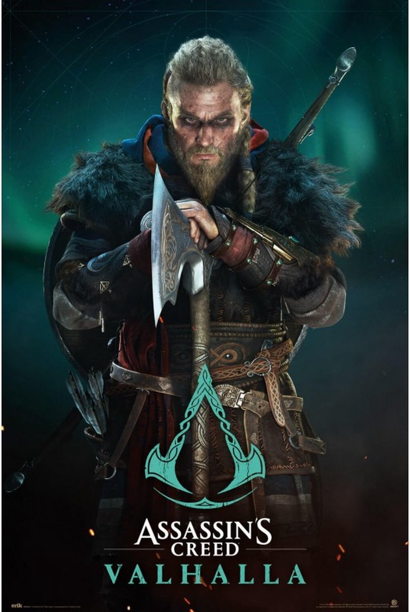Posterpoint Assassins Creed poster - Valhalla - gaming - Vikingen - 61 x 91.5 cm Multicolor