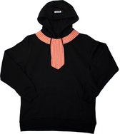 Marrakesh Orange - Zwarte hoodie - Oranje patroon - Unisex