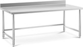 Royal Catering RVS tafel - 200 x 90 cm - opstand - 100 kg draagvermogen - Royal Catering