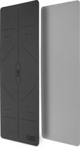 RE:SPORT Yogamat zwart/ grijs, trainingsmat, fitnessmat, sportmat met draagriem, 183 x 61 x 0,6 cm