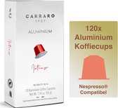120 Nespresso compatibele cups - Intenso - Aluminium Capsules - PVC FREE - Caffe Carraro 1927 - Intensiteit 10/14