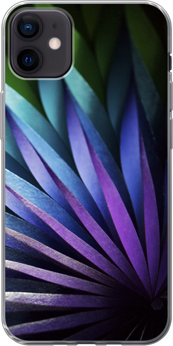 Telefoonhoesje Geschikt voor iPhone 12 mini hoesje - Bloemen - Geometrie - Abstract - Siliconen Telefoonhoesje Telefoonhoesje