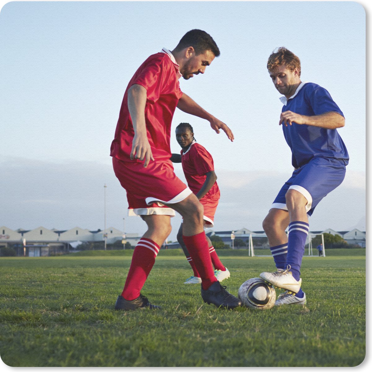 Muismat 30x30 cm - Mousepad Voetbalwedstrijd - Muismatten