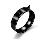 Punk ring | Emo Ring | Gothic ring | Ring met stekels | Retro ring | Ringen heren en dames | Verjaardag cadeau | Valentijn cadeau | Mooie ring | Zwarte ring | Punk accessoires | Gothic accessoires | Emo accessoires | Size 9 ring