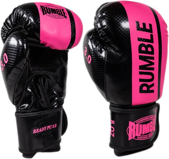 Rumble (kick)bokshandschoenen Junior 3.0 Zwart/Roze 6oz | bol