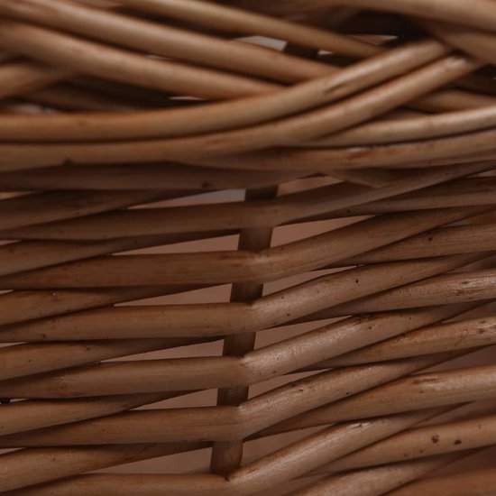 Furniture Limited - Fietsstuurmand met deksel 50x45x35 cm natuurlijk wilgen van Merkloos — afbeelding 2