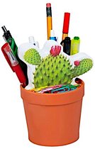 Pennenbak met notitieblokje in de vorm van een cactus - Gadget - Bureau accesoires - Kantoor - Studie - Kado idee