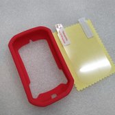 Hoes met Screenprotector voor Bryton Rider 320/420 - Siliconen beschermhoes voor Fietscomputer- Case - Rood
