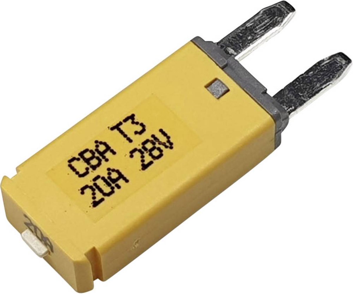 Hansor Circuit Breaker Mini, type 3. Manual Reset, 20A CBA3 Series 20A Zekeringautomaat standaard vlakzekering 20 A Gee