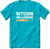 Bitcoin Miljonair Loading - Crypto T-Shirt Kleding Cadeau | Dames / Heren / Unisex | Bitcoin / Ethereum shirt | Grappig Verjaardag kado | BTC Tshirt Met Print | - Blauw - M