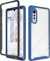 Mobigear Hoesje geschikt voor LG Velvet Telefoonhoesje Hardcase | Mobigear Two-Layer Backcover Shockproof | Schokbestendig Velvet Telefoonhoesje | Anti Shock Proof - Blauw