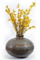 Kunstbloemen - Boeket - inclusief metalen pot - 70cm - Decoratieve zijden bloemen - Hoge kwaliteit