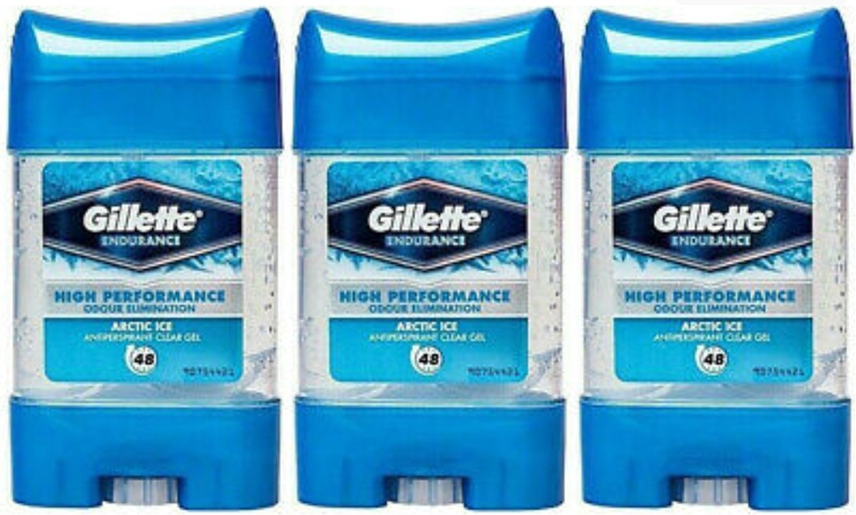 Gillette Endurance Arctic Ice Mannen Gel deodorant 3x70 ml