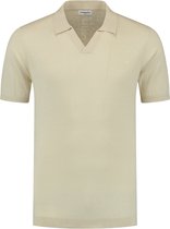 Purewhite -  Heren Regular Fit   Polo  - Bruin - Maat L