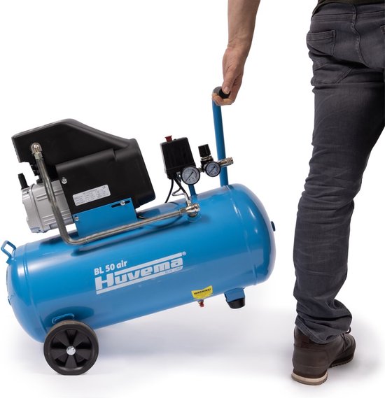 Oliegesmeerde luchtcompressor 50 liter — afbeelding 3
