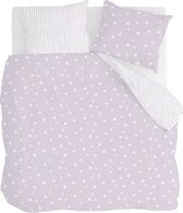 Walra Dekbedovertrek Little Daisies - 200x220 - 100% BCI Katoen - Lila