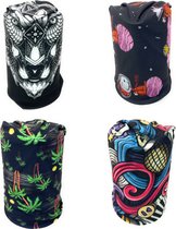 Su.B.dgn 4 Stuks Multifunctioneel Polyester Colsjaal - Bivakmuts Balaclava Bandana - Ideaal voor Sport Fietsen Motor - Unisex