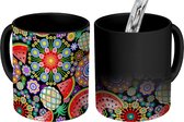 Magische Mok - Foto op Warmte Mokken - Koffiemok - Bloemen - Fruit - Regenboog - Mandala - Design - Magic Mok - Beker - 350 ML - Theemok