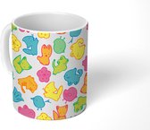 Mok - Koffiemok - Dieren - Kinderen - Patronen - Mokken - 350 ML - Beker - Koffiemokken - Theemok