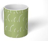 Mok - Patronen - Lijnen - Groen - Mokken - 350 ML - Beker - Uitdeelcadeautjes