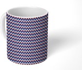 Mok - Vintage - Design - Zigzag - Abstract - Mokken - 350 ML - Beker - Uitdeelcadeautjes