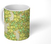 Mok - Abstract - Bladeren - Patronen - Mokken - 350 ML - Beker - Uitdeelcadeautjes