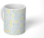 Mok - Koffiemok - Bloemen - Patronen - Contour - Scandinavië - Mokken - 350 ML - Beker - Koffiemokken - Theemok