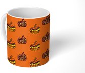 Mok - Koffiemok - Pumpkin - Herfst - Halloween - Patronen - Mokken - 350 ML - Beker - Koffiemokken - Theemok