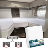 Dexitex  1 x molton 1 x hoeslaken WIT/ 3 delige set-Geschikt voor Camper lengtebedden of enkele bedden