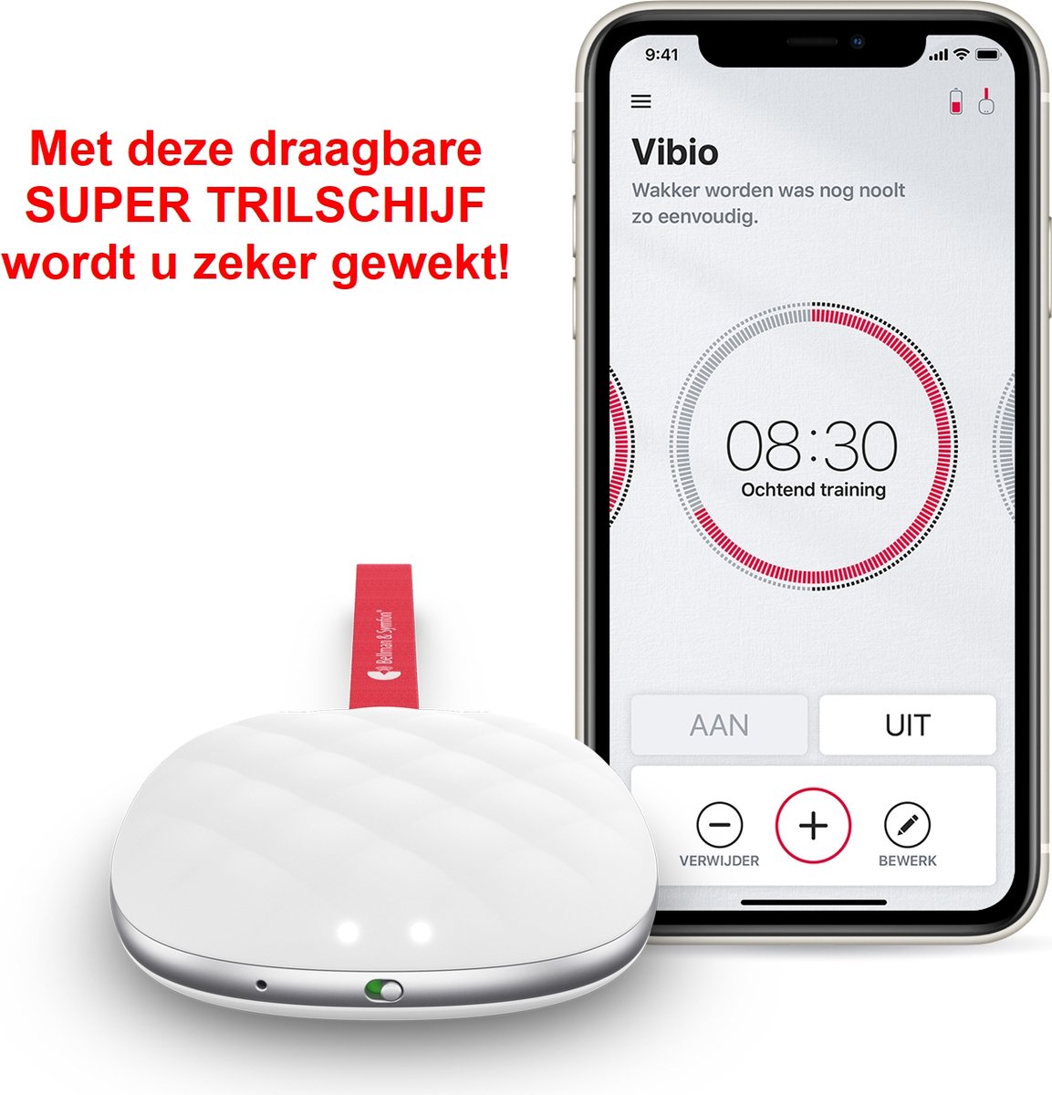 Vibio SUPER TRILSCHIJF / VIBRA - TRIL WEKKER - met app voor mobiele telefoons - Bluetooth