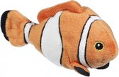 Knuffel clownvis oranje/wit 13 cm - Dieren vissen knuffels - Nemo