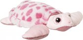 Pluche roze zeeschildpad knuffel 23 cm - Zeedieren knuffels voor kinderen - Meisjes cadeau
