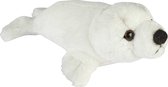 Pluche kleine knuffel dieren Witte zeehond pup van 15 cm - Speelgoed knuffels zeedieren - Leuk als cadeau