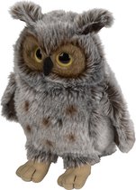 Pluche Oehoe uil vogel knuffel van 22 cm - Dieren speelgoed knuffels cadeau - Uilen Knuffeldieren