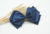Cotton lace butterfly haarstrik - Kleur Donker blauw - Haarstrik  - Babyshower - Bows and Flowers