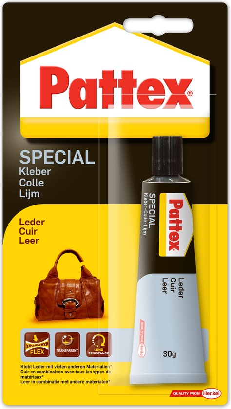 Pattex Special Leer Leerlijm - 30g - Leer lijm - Flexibel hechtend leer lijm  voor... | bol.com