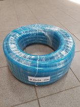 PVC slang verstevigd met inlage 25x34mm - 25 meter - Blauw