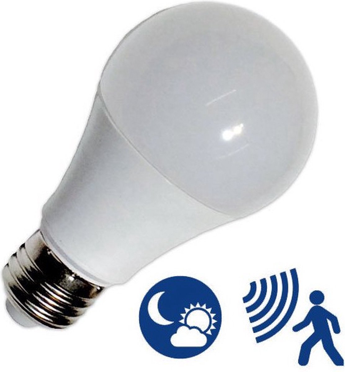 Sensor LED Lamp E27 met bewegingssensor - Bewegingssensor & Nachtsensor - Warm wit