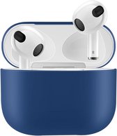 Jumada's - Siliconen softcase - Apple airpods 3 - Donker blauw - Siliconen