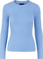 PCCRISTA LS O-NECK KNIT NOOS Dames Trui Vista Blue - Maat M