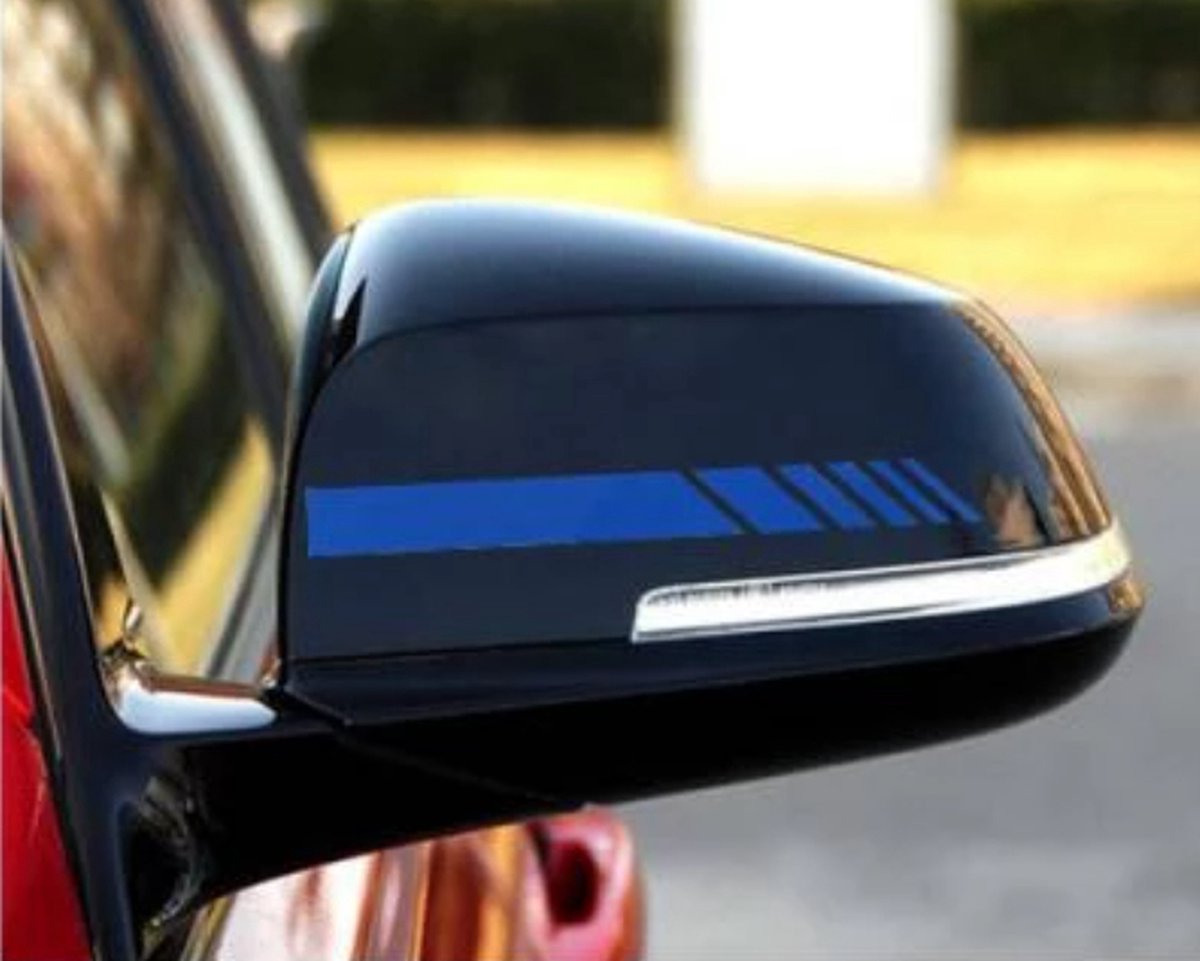 Stickers voor autospiegels recht/links - Zijspiegel Auto Body sticker - Auto decoratie - Auto Stickers - Customizing - Blauw
